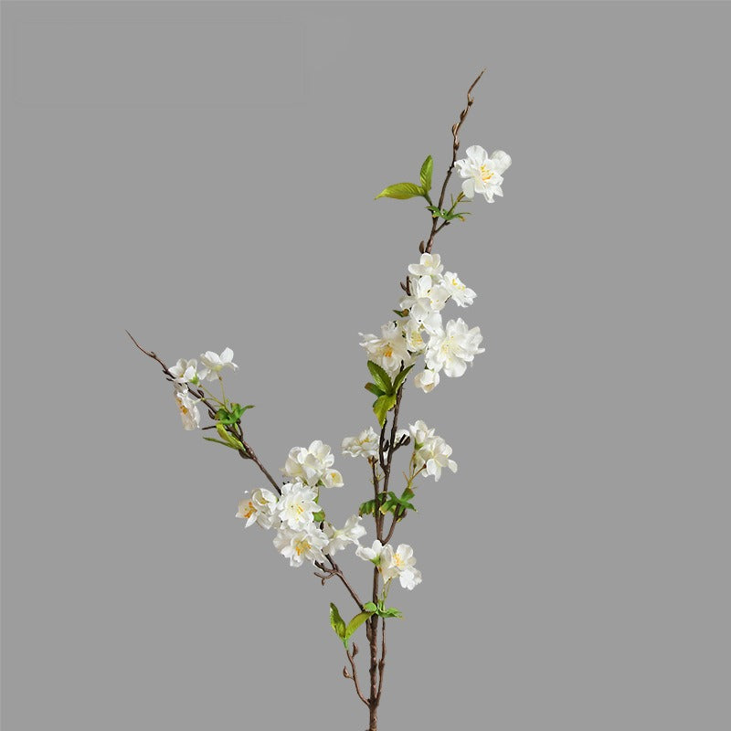 Single Stem Cherry Blossom Artificial Flower, Modern Elegant Silk Floral Decoration for Home, Wedding, and Commercial Spaces, 36"
