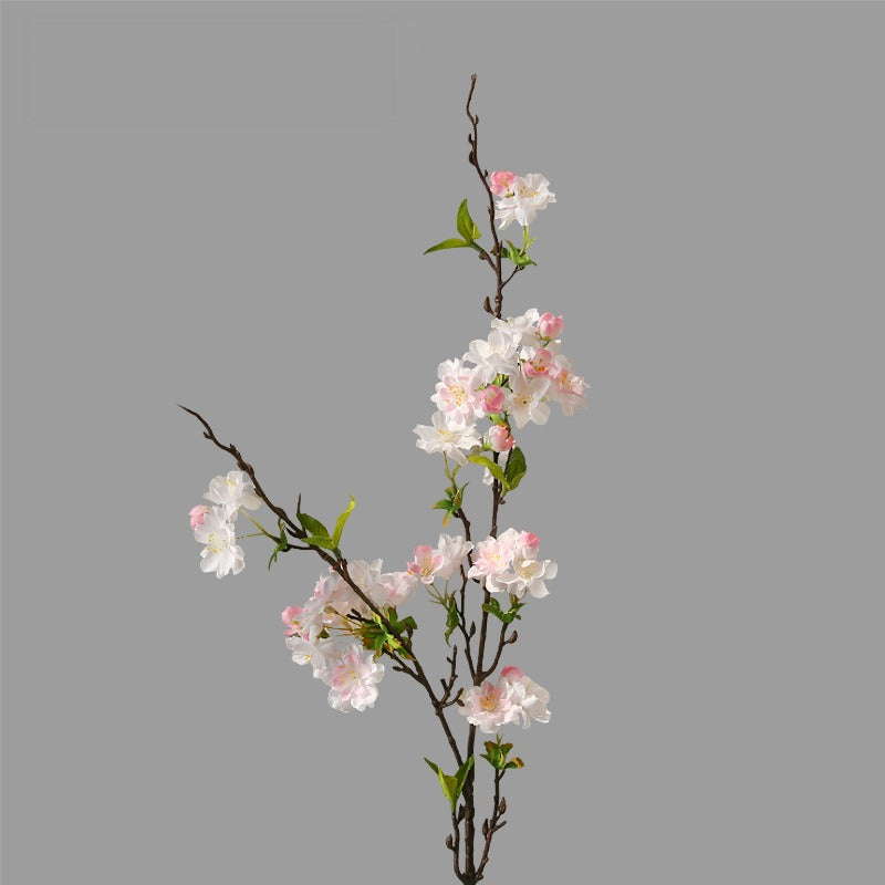 Single Stem Cherry Blossom Artificial Flower, Modern Elegant Silk Floral Decoration for Home, Wedding, and Commercial Spaces, 36"