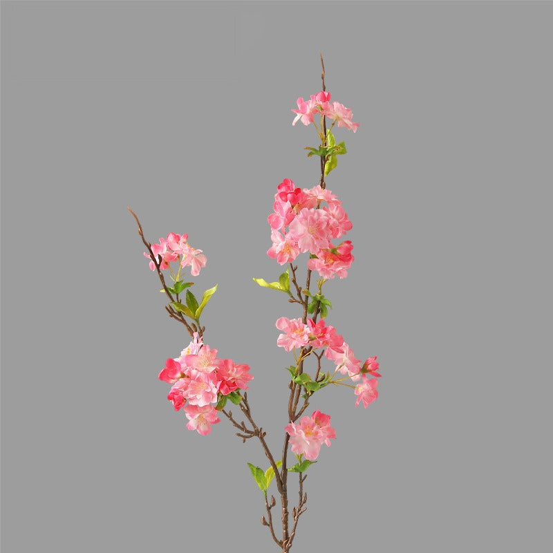 Single Stem Cherry Blossom Artificial Flower, Modern Elegant Silk Floral Decoration for Home, Wedding, and Commercial Spaces, 36"