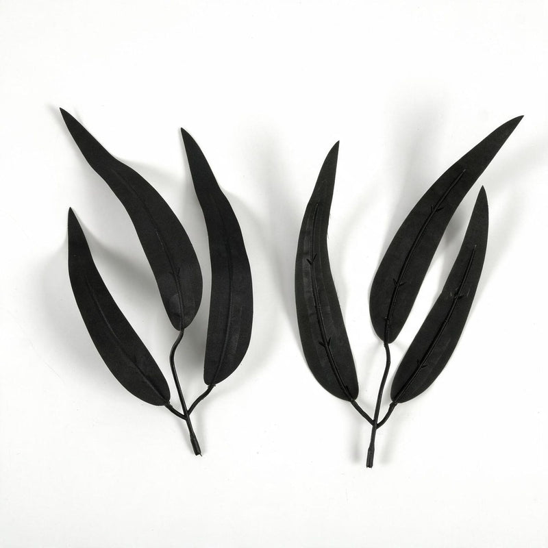 Set of 10 Artificial Feather Fern Leaves, 9" Realistic Faux Greenery Stems for DIY Floral Arrangements, Weddings, Home & Event Decor