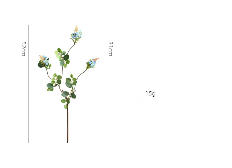 Artificial Clematis Flower, Single Stem with 3 Blooms, 20" Silk-Like Faux Floral for Home Decor, Wedding Centerpieces
