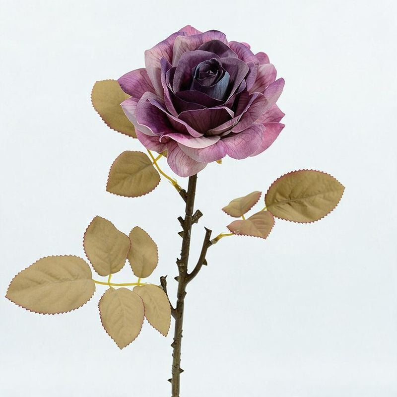 Artificial Rose Bouquet, Set of 3 Stems with Large 4.5" Silk-Like Blooms, 19" Long for Weddings, Home & Office Decor