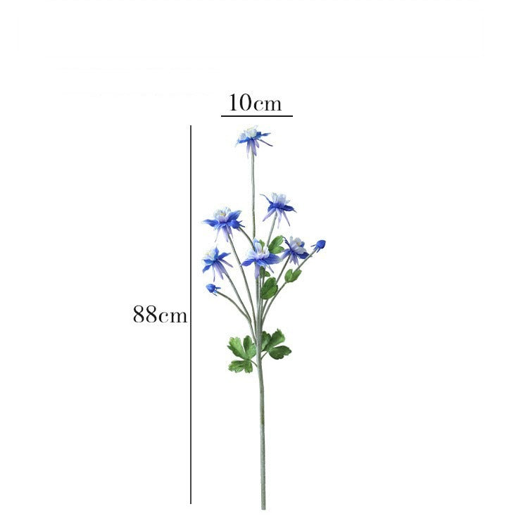 35" Artificial Clematis Bush, 9-Bloom Faux Silk Floral Arrangement for Weddings, Home Decor, and Events
