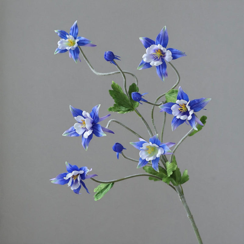 35" Artificial Clematis Bush, 9-Bloom Faux Silk Floral Arrangement for Weddings, Home Decor, and Events