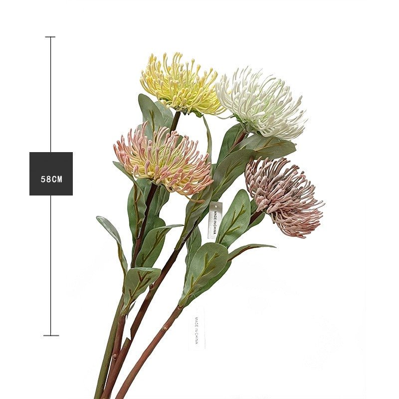 Single Stem Artificial Green Chrysanthemum Flower, 23" Long, Realistic Plastic Floral for Home Decor, Wedding, and Events