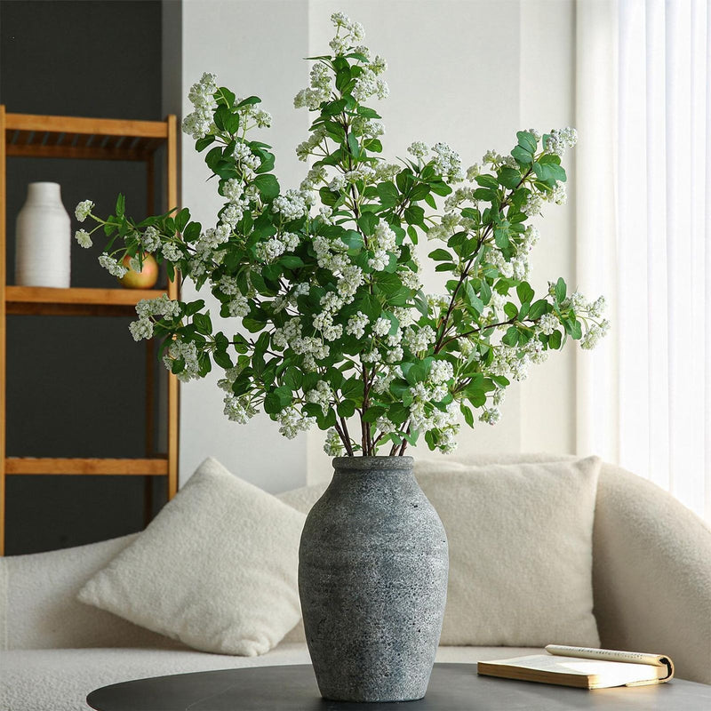 Single Stem Faux Millettia Flower, 80cm Silk-Like Fabric, Modern & Rustic Style, Indoor Decor