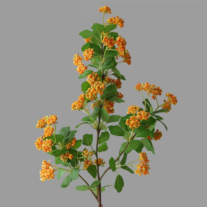 Single Stem Faux Millettia Flower, 80cm Silk-Like Fabric, Modern & Rustic Style, Indoor Decor