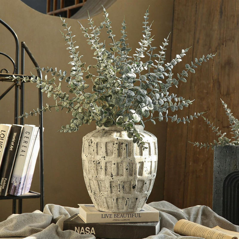 Artificial Fall Tones Money Plant Stem, 30" Single Stem Faux Foliage for Home Decor, Wedding & Events