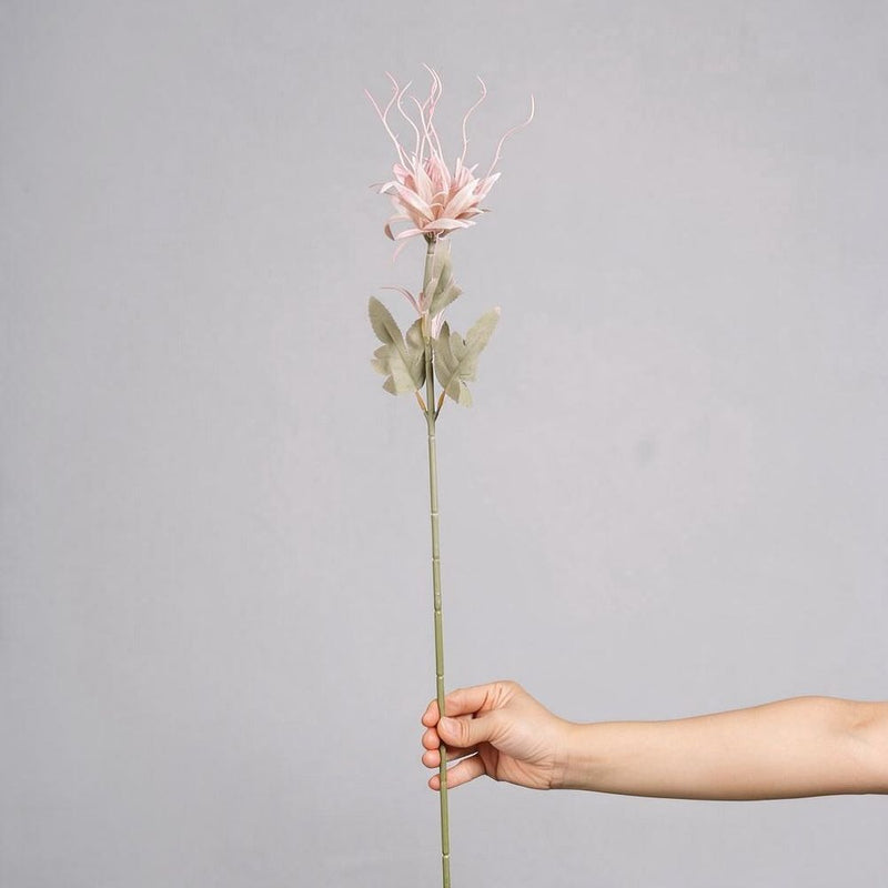Single Stem Artificial Epiphyllum Flower, 23cm Bloom, 24" Height, Silk-Like Fabric, Perfect for Weddings, Home Decor, and Events