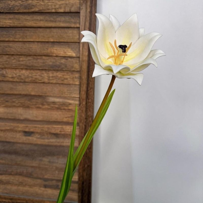 Single Stem Artificial Koloon Flower, 28" Tall, Realistic EVA Material, Perfect for Weddings & Home Decor