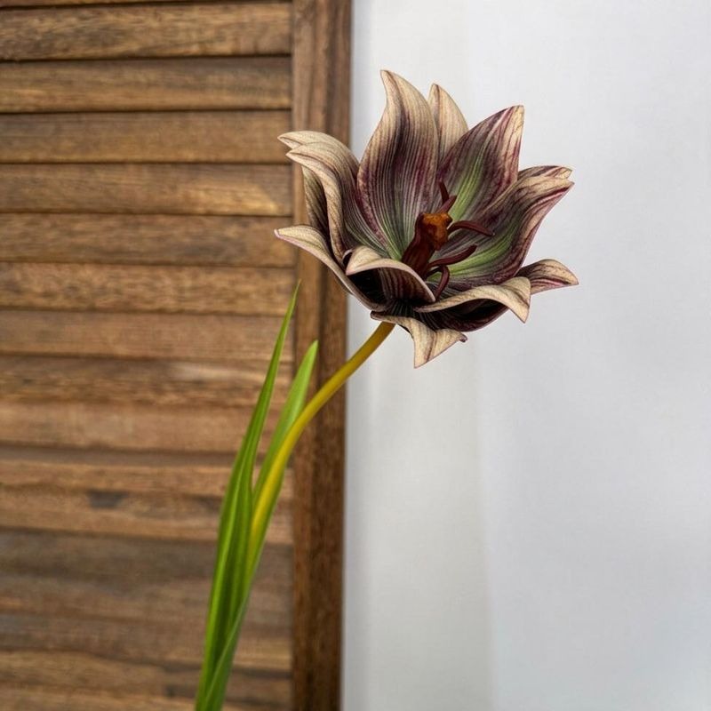 Single Stem Artificial Koloon Flower, 28" Tall, Realistic EVA Material, Perfect for Weddings & Home Decor