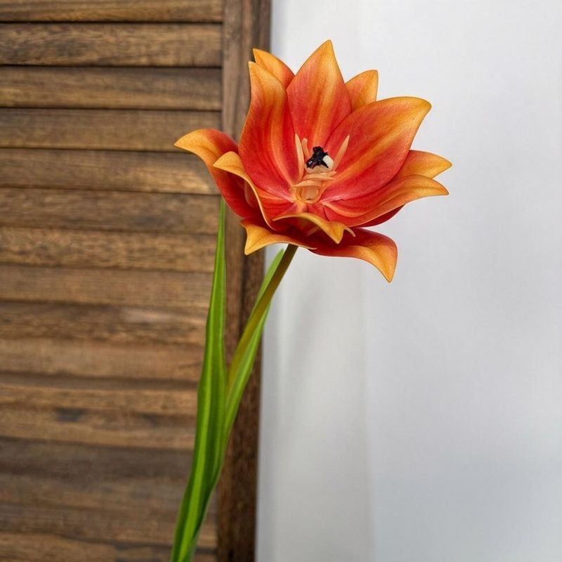 Single Stem Artificial Koloon Flower, 28" Tall, Realistic EVA Material, Perfect for Weddings & Home Decor