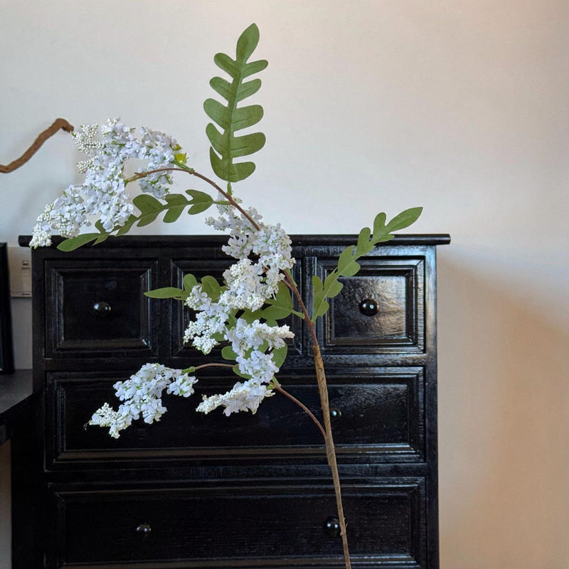Single Stem Sophora Japonica Artificial Branch, 51" Long, Plastic, White, Pink, or Purple, for Wedding, Home Decor, and Commercial Spaces