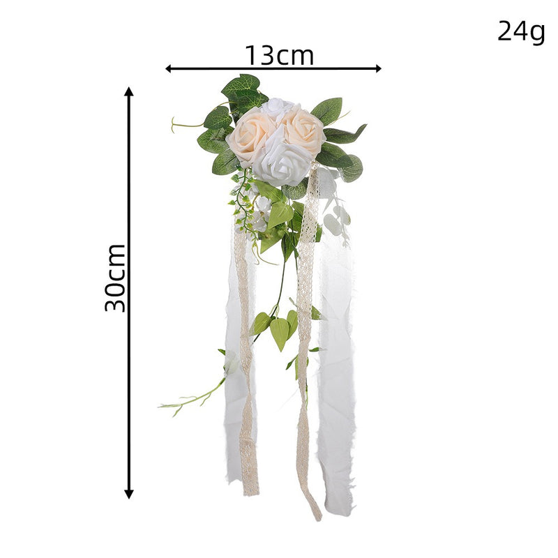 Artificial Eucalyptus and Rose Trailing Vine, 12", Perfect for Wedding Decor, Chair Backs, and Indoor Outdoor Use