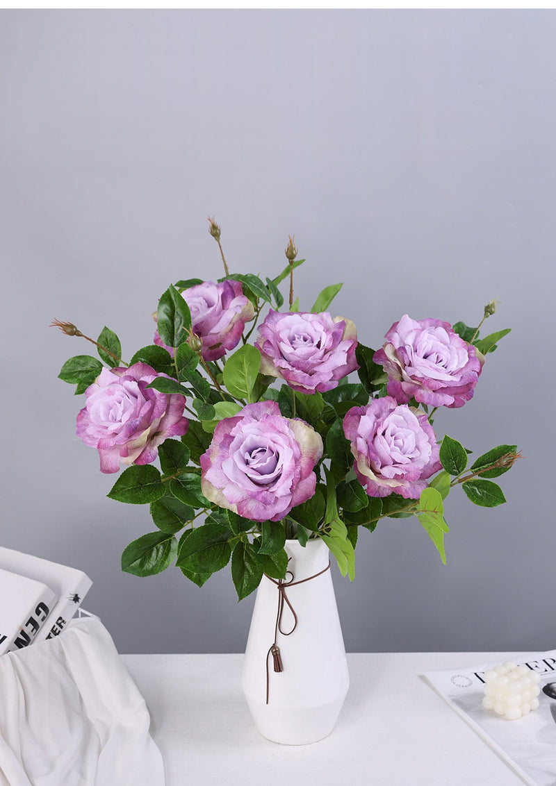 Single Stem Faux Silk Rose, 26" Tall, Realistic Look, Perfect for Weddings, Home Decor, and Events