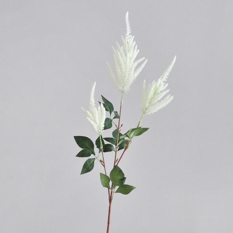 Astilbe Artificial Flower, Single Stem with 3 Blooms, 41" Tall, Silk-Like Fabric, for Home Decor, Weddings, and Events