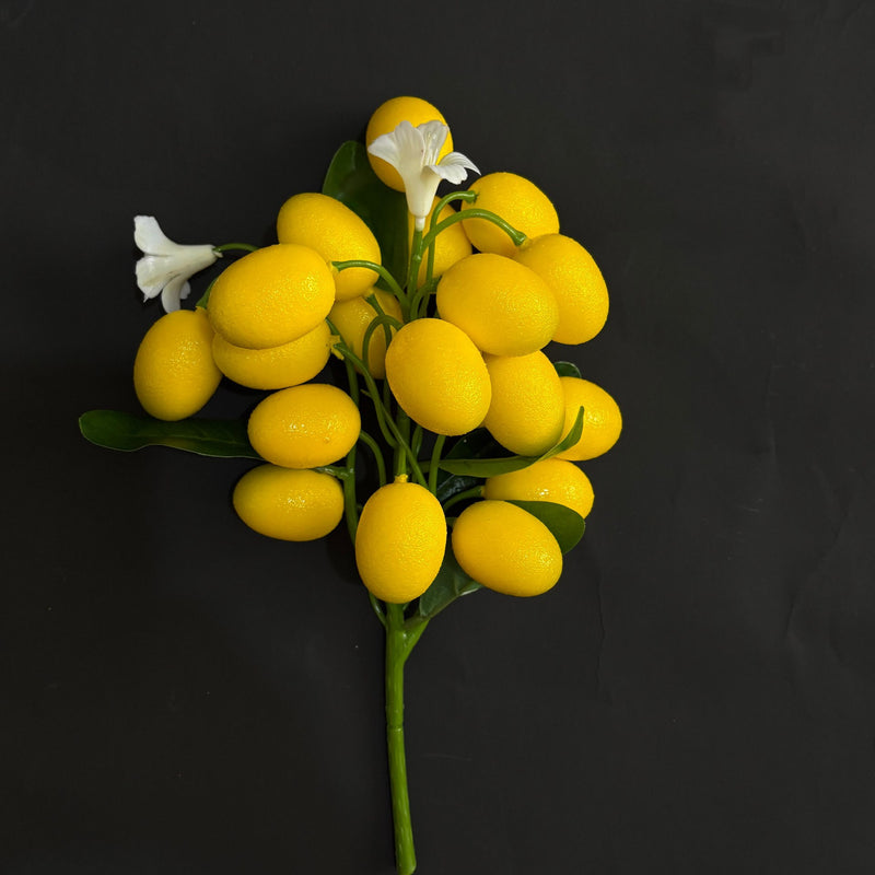 Strawberry Artificial Flower Bush, 19 Blooms, 11" Tall, PVC Material, Perfect for Home Decor, Weddings, and DIY Projects