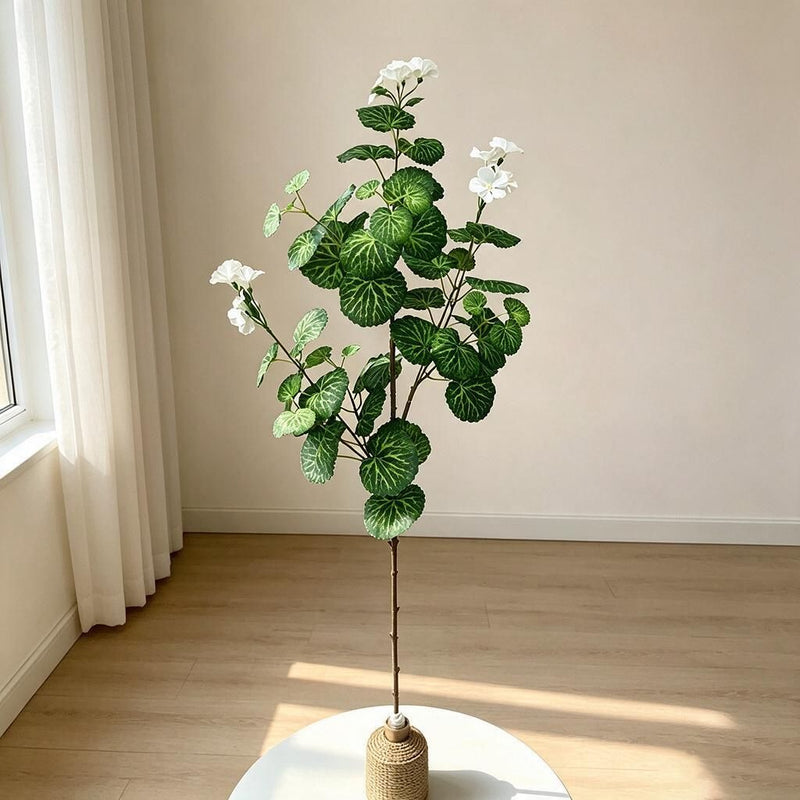 Artificial Begonia Bush with 36 Blooms, 39" Tall, Realistic Faux Silk Flowers for Home, Wedding, and Event Decor