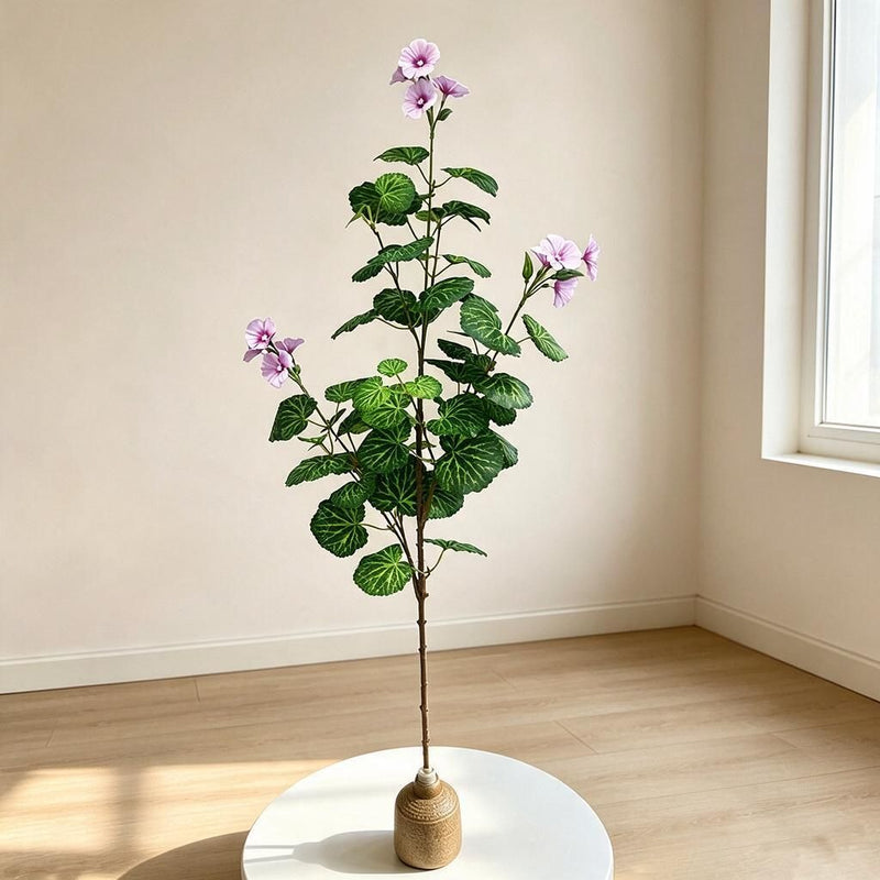 Artificial Begonia Bush with 36 Blooms, 39" Tall, Realistic Faux Silk Flowers for Home, Wedding, and Event Decor
