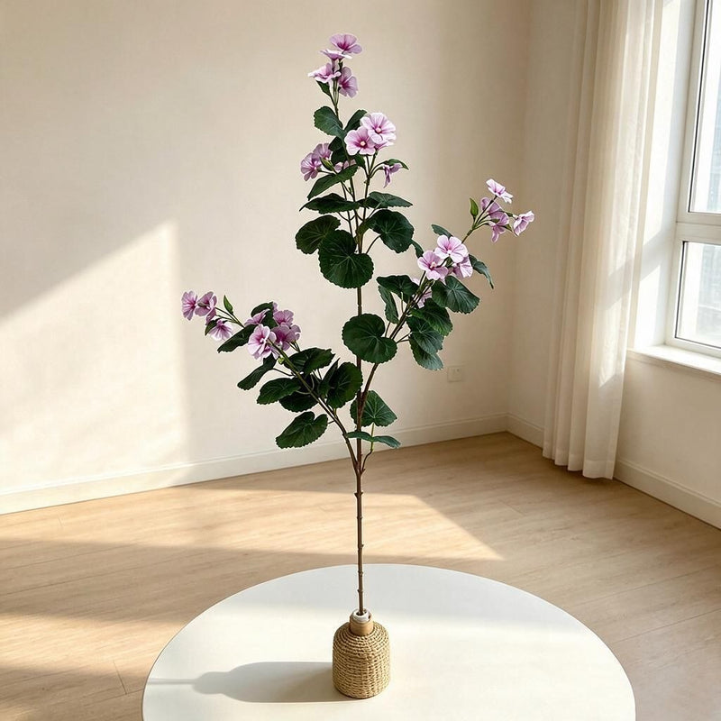 Artificial Begonia Bush with 36 Blooms, 39" Tall, Realistic Faux Silk Flowers for Home, Wedding, and Event Decor