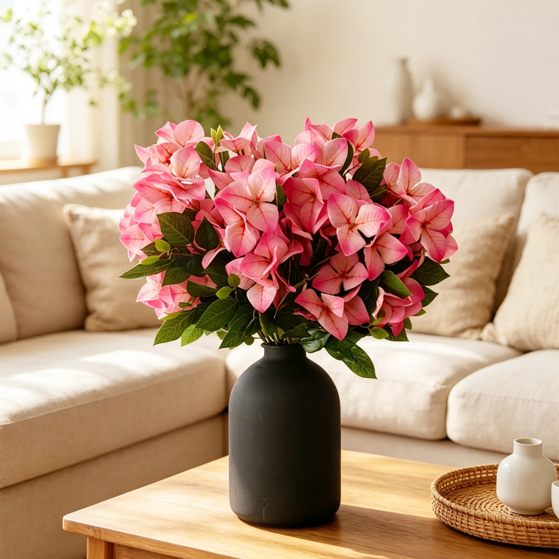 19.7" Faux Gradient Pink Bougainvillea Bush Bouquet | Spring 2027 New Collection, Realistic Artificial Flower for Spring Home & Wedding Decor