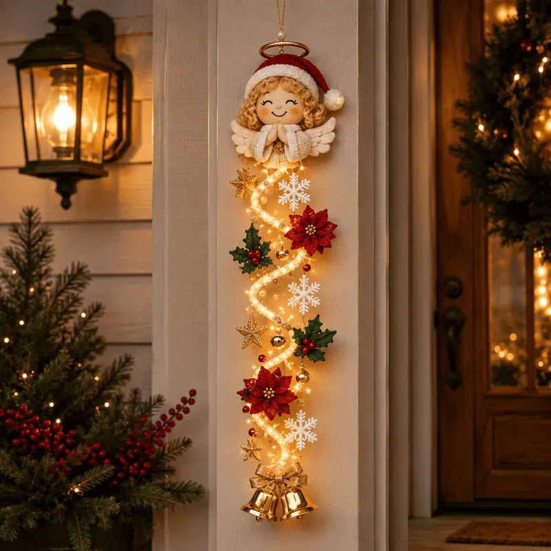 4-Foot Glowing Christmas Door Hanger, DIY Holiday Decor with Lights