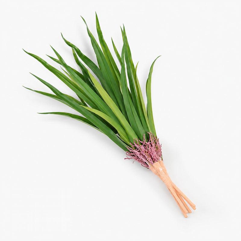 17" Artificial Cymbidium Orchid Bush, Realistic Faux Greenery for Wedding Decor, Home Styling, and Events