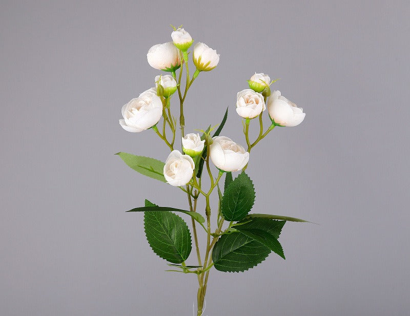 Artificial Camellia Bush with 12 Blooms, 18" Tall, Silk-Like Fabric, Perfect for Weddings, Home Decor, and Events