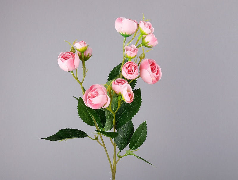 Artificial Camellia Bush with 12 Blooms, 18" Tall, Silk-Like Fabric, Perfect for Weddings, Home Decor, and Events