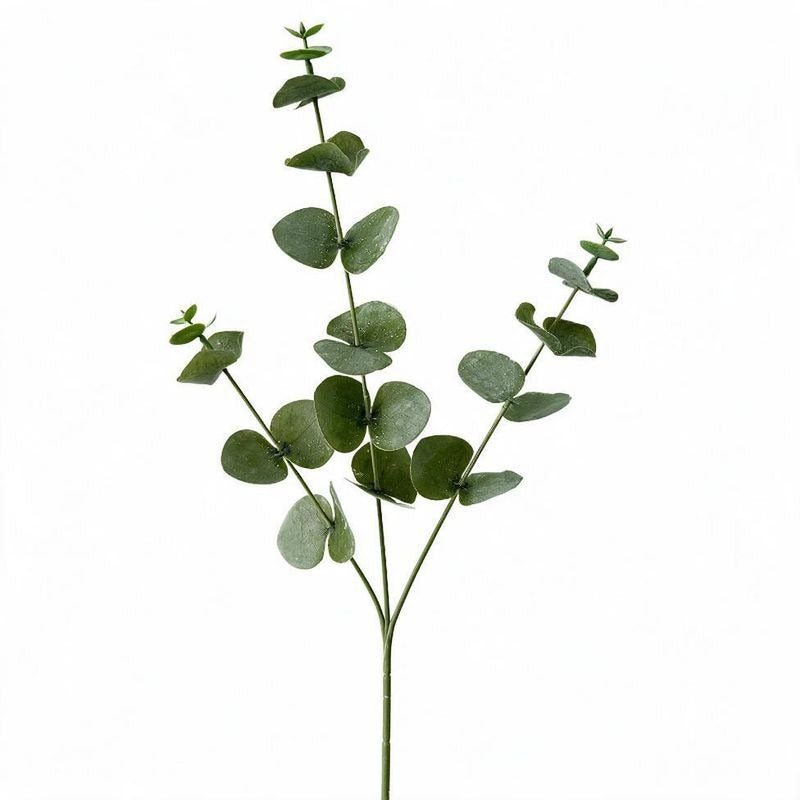 Set of 3 Eucalyptus Stems, Artificial Greenery for Home Decor, Weddings, and Events, 18" Tall