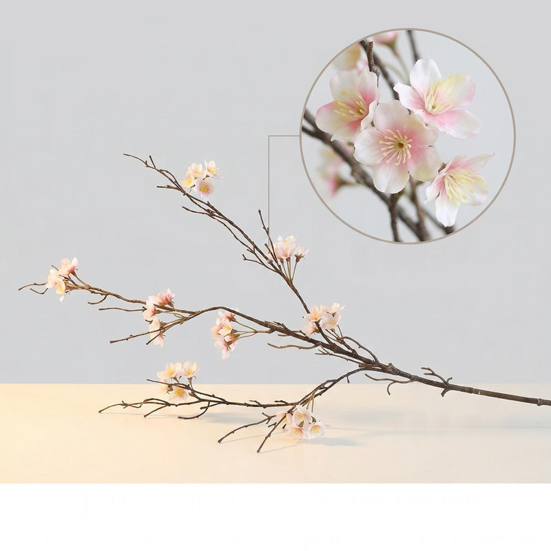 Artificial Plum Blossom Branch, 31" Realistic Plastic Bush for Home Decor, Weddings, Events, and Commercial Spaces