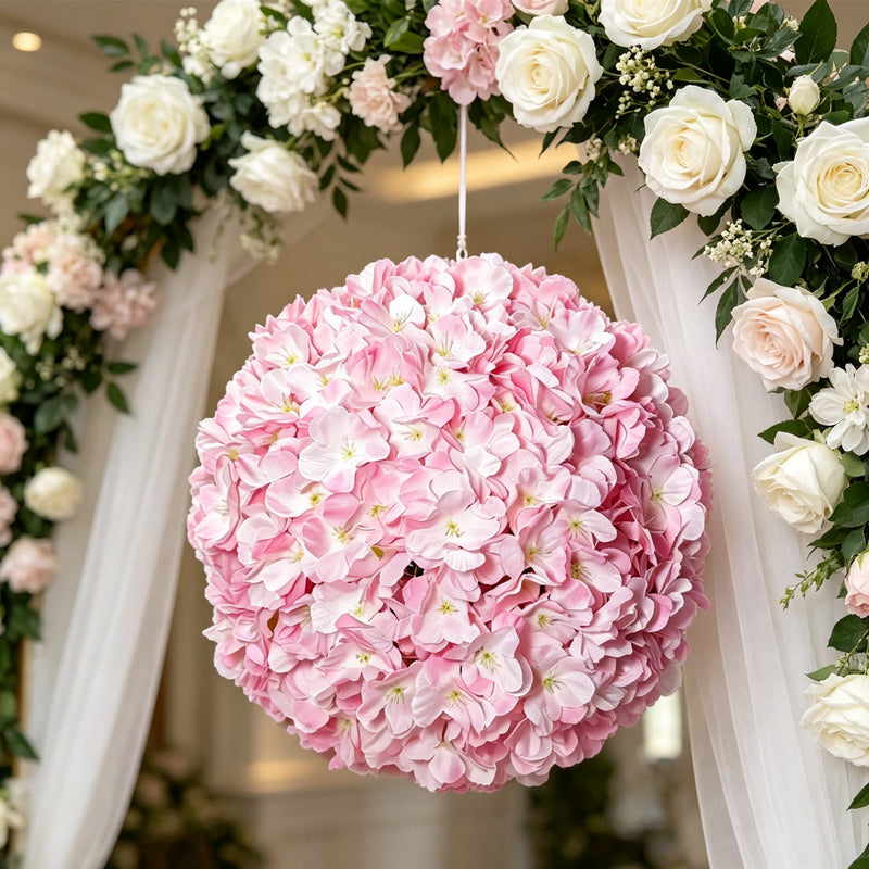 2Pcs Pink Cherry Blossom Half Balls – Wedding Centerpiece Flowers