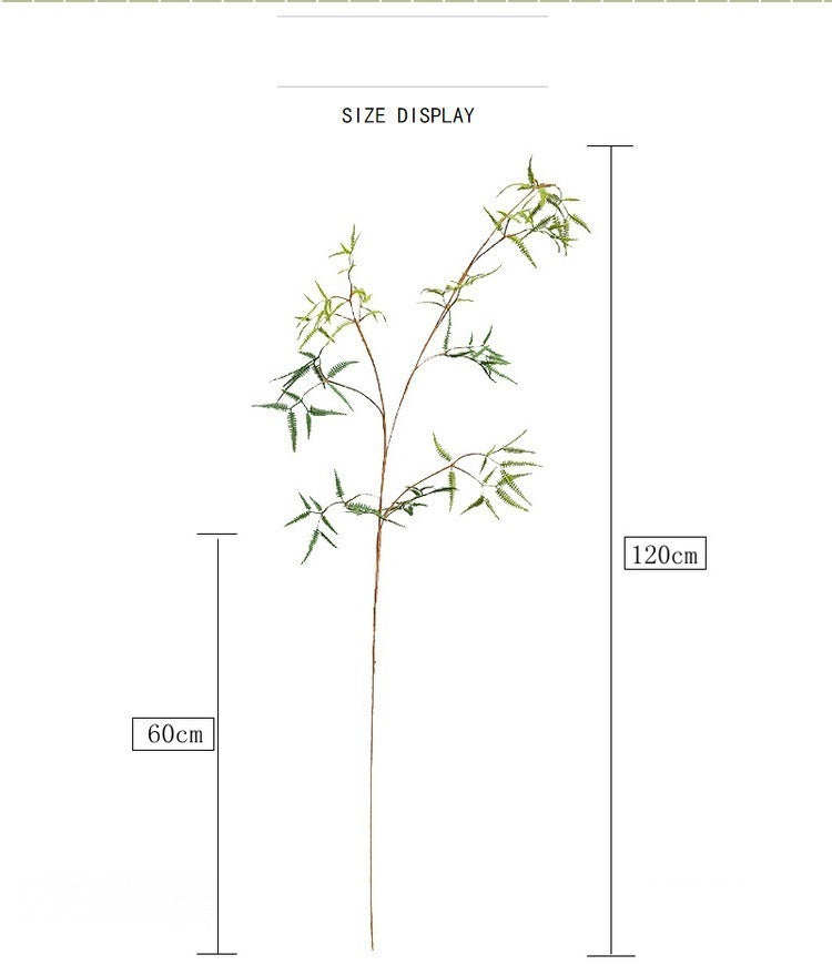 Single Stem Artificial Fern Leaf Plant, 47" Tall, Realistic Plastic Foliage for Home Decor, Wedding Arrangements, and Commercial Displays