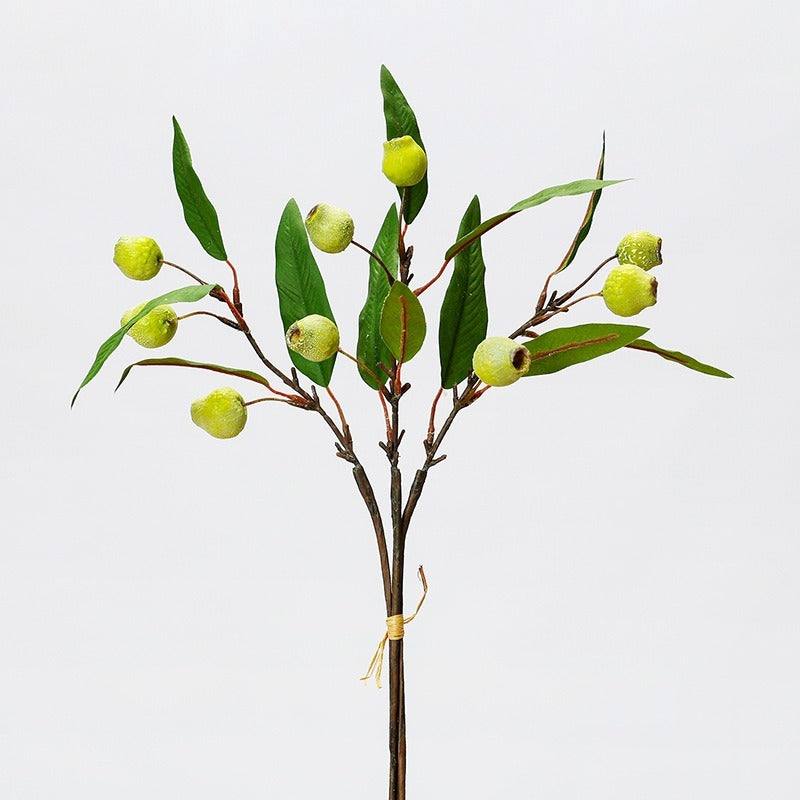 Artificial Fruit Tree Bush with Leaves, 45cm, Realistic Floral Decor for Home, Wedding, and Events