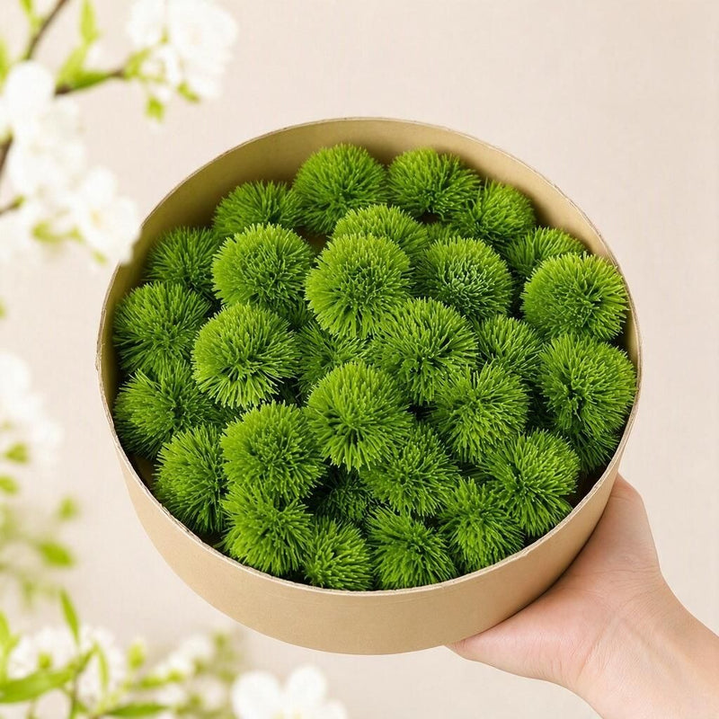 Set of 10 Artificial Hydrangea Blooms, 2" Diameter, Plastic, for Home Decor, Weddings, and Events