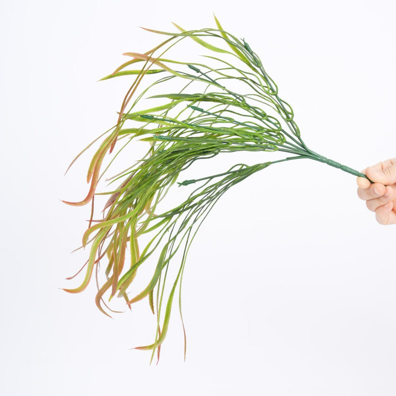 Artificial Dragon Grass Vine, 35" Long, Plastic Green Foliage for Home Decor, Wedding, and Event Styling