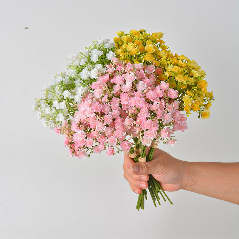 Artificial Baby's Breath Bouquet, 12-Inch Faux Gypsophila Stems, Perfect for Weddings, Home Decor, and Events
