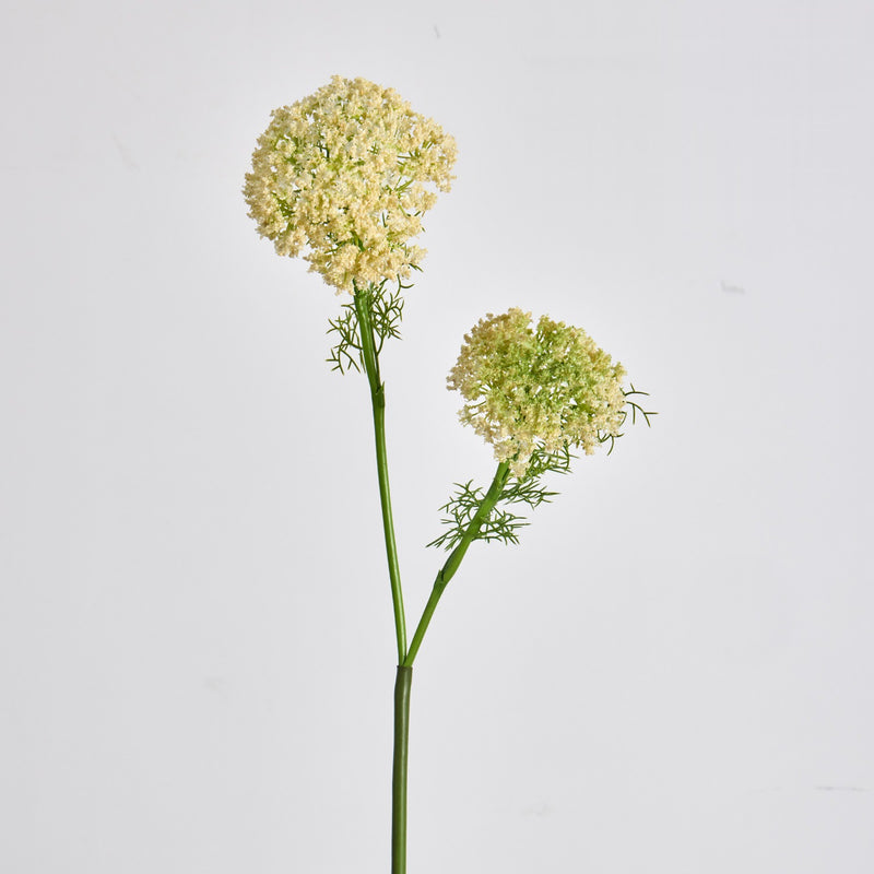 Artificial Lace Flower Bush with 2 Blooms, 29 Inches, Modern Style for Weddings, Home Decor, and Events