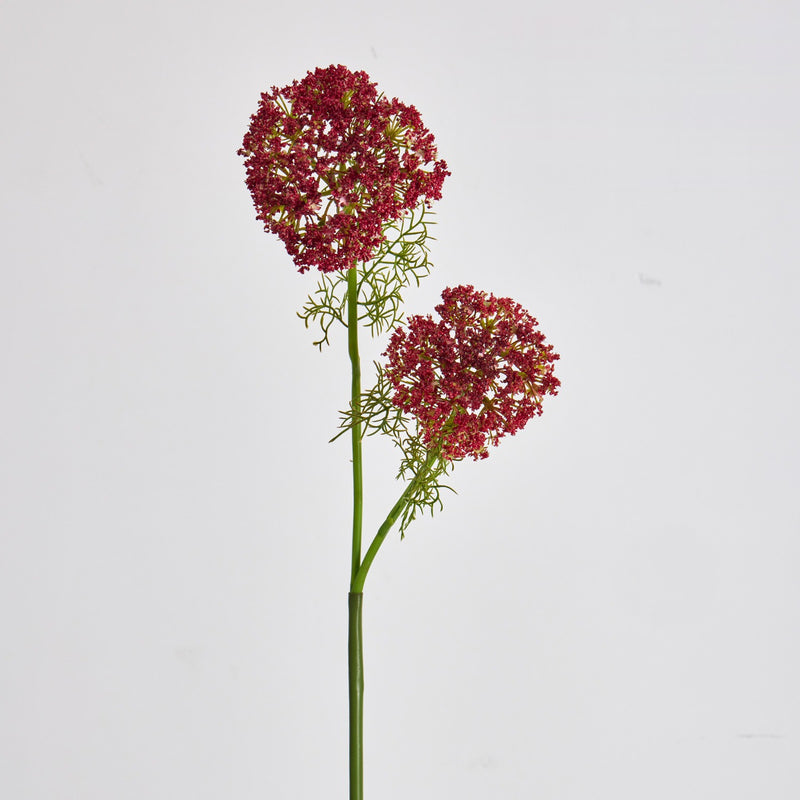 Artificial Lace Flower Bush with 2 Blooms, 29 Inches, Modern Style for Weddings, Home Decor, and Events