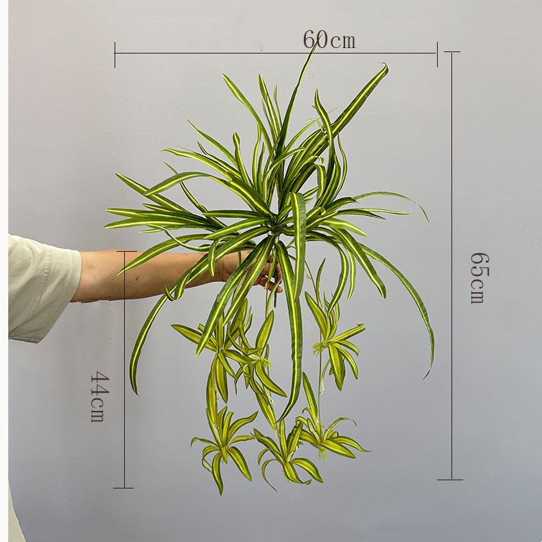 Artificial Trailing Spider Plant, 26" Height, UV-Resistant Vine for Home, Wedding, and Event Decor