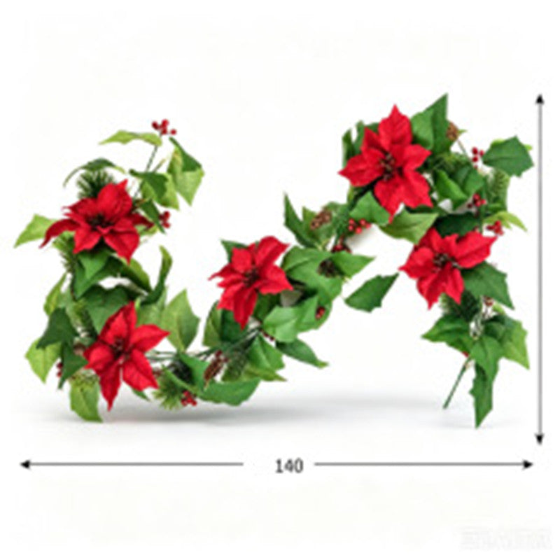 Artificial Christmas Ivy Vine, 24" Green Foliage for Holiday Decor, Wedding & Event Styling