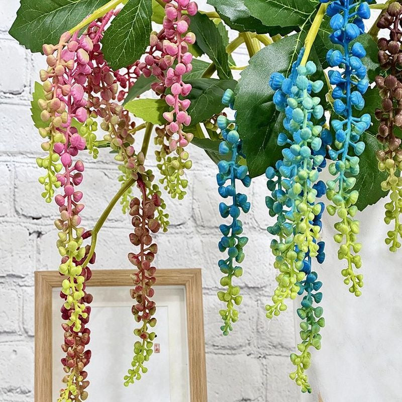 Single Stem Real-Touch Artificial Mountain Road Plant with 6 Blooms, 32" Tall, Latex Material, Ideal for Weddings, Events, and Home Decor