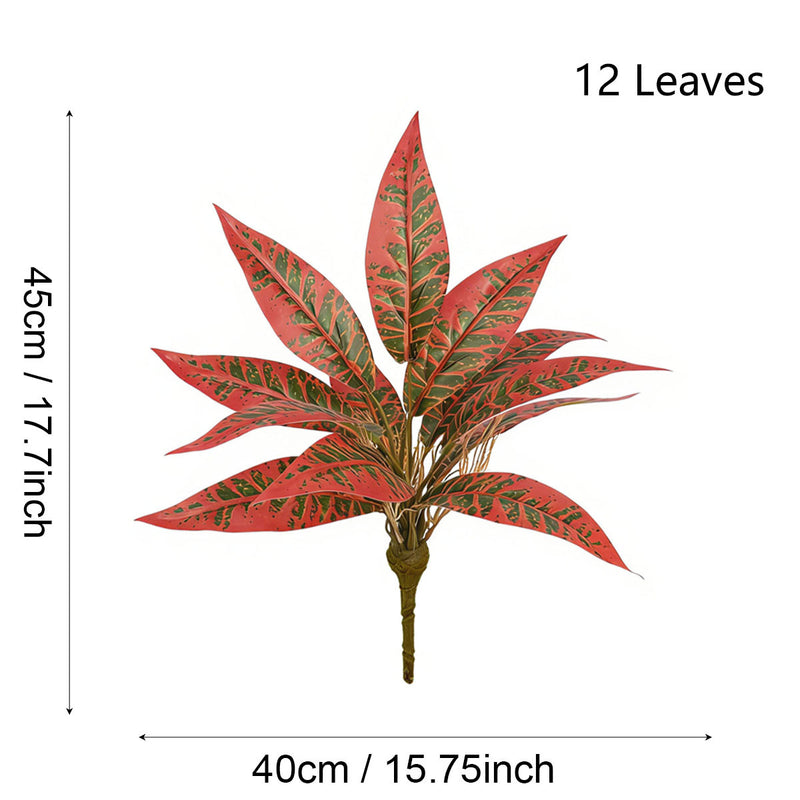 Artificial Snake Plant Bush with 12 Leaves, 16" Tall, Indoor/Outdoor Decor for Home, Office, Wedding, and Events
