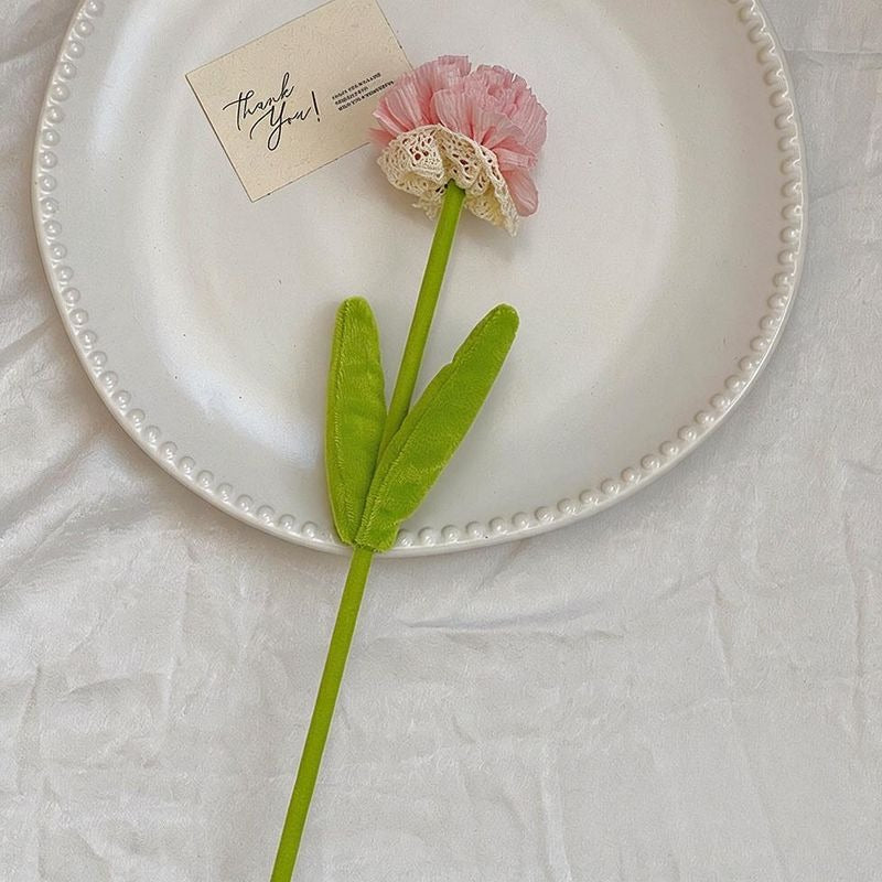 Silk-Like Carnation Bouquet, Set of 10 Stems, 14" Tall, Perfect for Home Decor, Weddings & Events