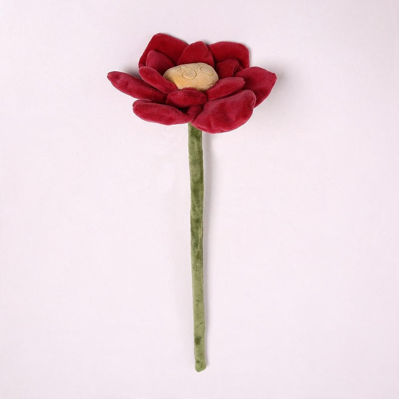 Faux Plush Lotus Flower, Single Stem with Bendable Wire, 17" Tall, Home Decor & Wedding Arrangements