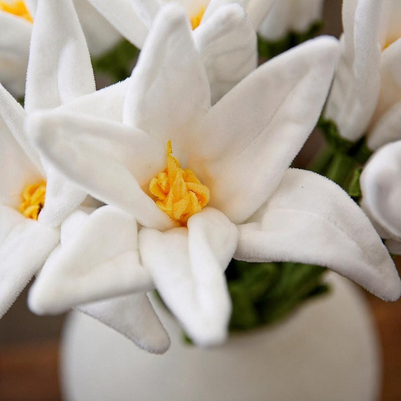 Single Stem Artificial Lily, 20" Tall, Faux Silk Flower for Home Decor, Weddings, and Events