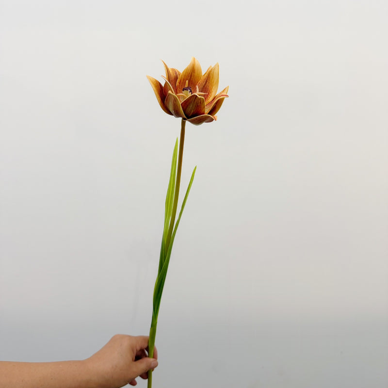 27" Single Stem Tulip Artificial Flower, Realistic EVA Material for Home Decor, Weddings, and Events