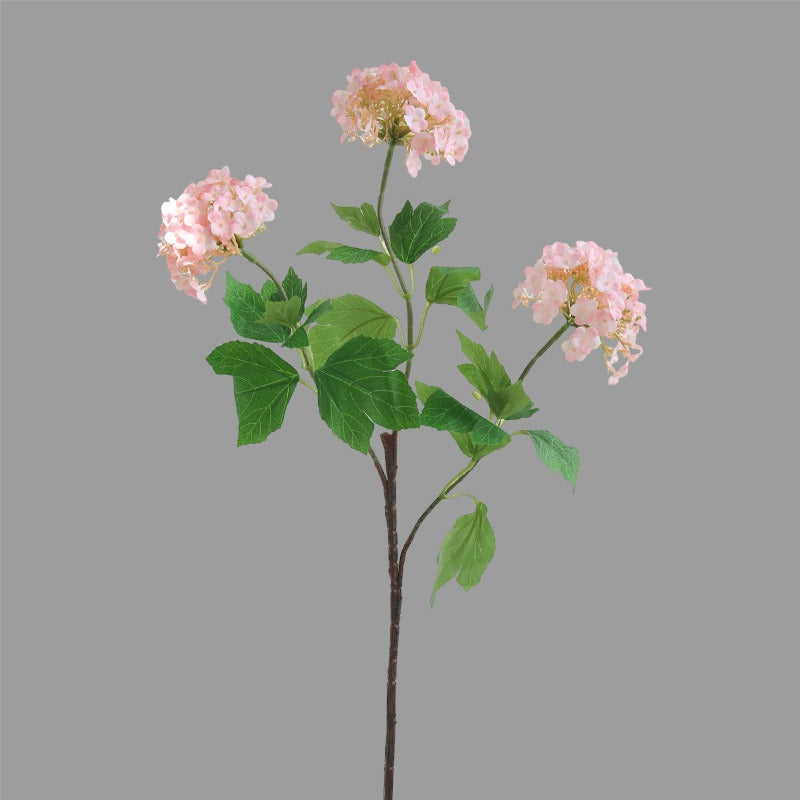 Artificial Hydrangea Bush with 3 Blooms, 28" Silk-Like Faux Flowers for Home Decor, Wedding Centerpieces, Office & Commercial Displays