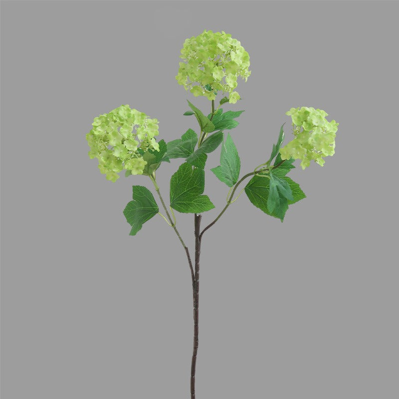 Artificial Hydrangea Bush with 3 Blooms, 28" Silk-Like Faux Flowers for Home Decor, Wedding Centerpieces, Office & Commercial Displays