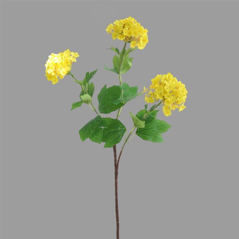 Artificial Hydrangea Bush with 3 Blooms, 28" Silk-Like Faux Flowers for Home Decor, Wedding Centerpieces, Office & Commercial Displays